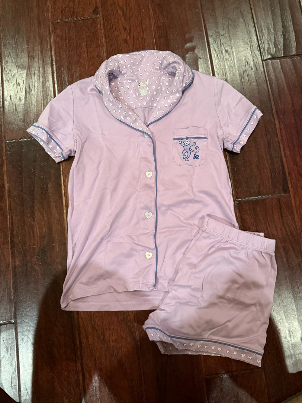 roller rabbit lavender embroidered pajamas xxs